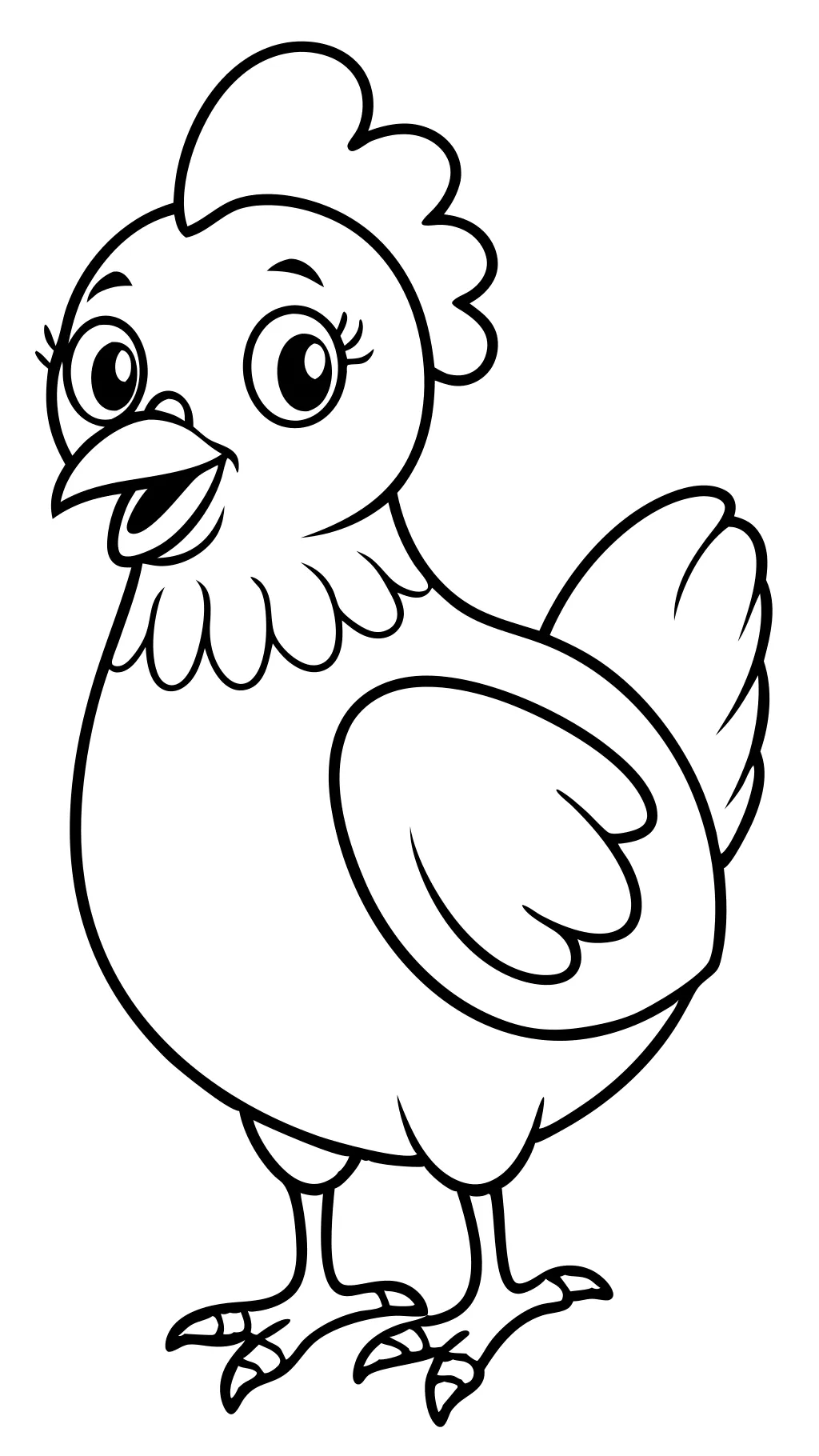 coloriage de poulet